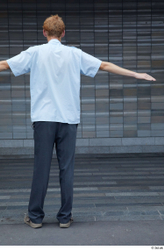 Whole Body Man T poses White Casual Slim Standing Street photo references